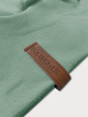 Šedo-zelená hladká dámska mikina s kapucňou LHD (AMG169) odstíny zelené S (36)