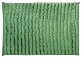 MSV CHENILLE bazalková / Kúpeľňová predložka / mikrovlákno / protišmyková / 50 x 80 cm
