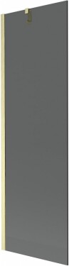 MEXEN/S - Next vaňová zástena FIX 60 x 150, grafit, zlatá kartáčovaná 895-060-000-00-40-55