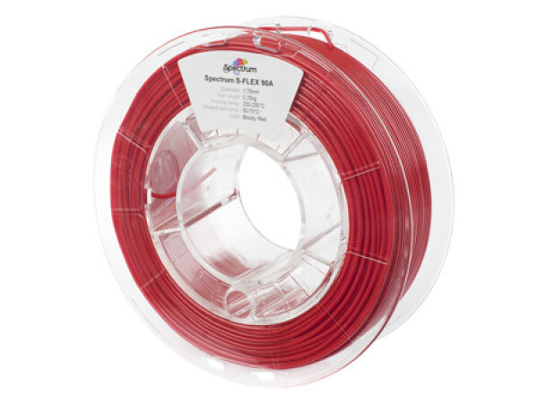 S-FLEX filament 90A bloody red 1,75 mm Spectrum 0,5 kg