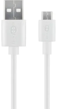 Goobay 43837 biela / Nabíjací a synchronizačný kábel / Micro USB / 1m (43837)