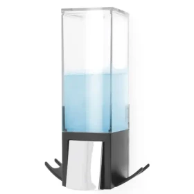 Compactor Edge nástenný dávkovač mydla chróm / ABS plast - čierny / 500 ml (3370910104769)