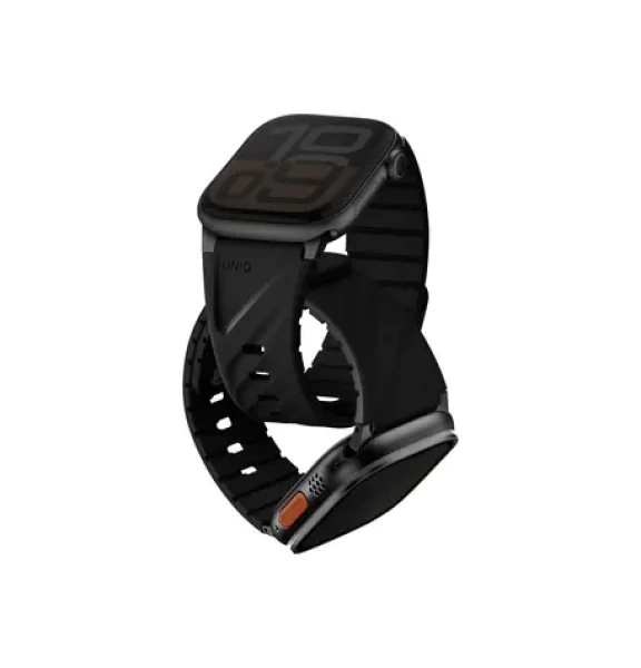 UNIQ Fluo magnetický remienok pre Apple Watch 49/46/45/44/42/41/40 mm, Midnight black (8886463693544)