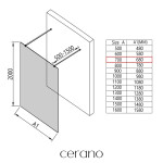 CERANO - Sprchová zástena Walk-in Onyx Duo Ľ/P - 8 mm - hranatá vzpera - biela matná, grafitové sklo - 70x200 CER-8050BD1778