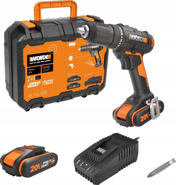 Worx Wkrętarka akumulátorowa WORX WX108 20V 45Nm LED