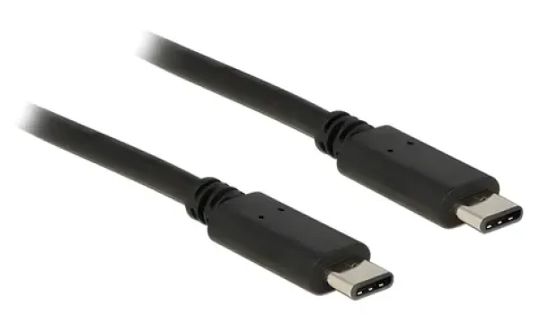 DeLock čierna / USB kábel / 2x USB-C / USB 2.0 / 1 m (83673)