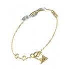 Guess Elegantný bicolor náramok so zirkónmi Twist JUBB05067JWYGRH 21 cm
