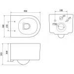 MEXEN/S - Sofia Závesná WC misa Rimless Tornado vrátane sedátka s slow, duroplast, biela lesk 30540200T