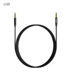 Dudao L12S AUX audio kábel / mini jack 3,5 mm / 1m / 3 pólový stereo / čierna (199972)