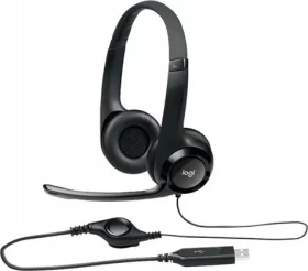 Logitech Headset H390 čierna / USB / stereo slúchadlá s mikrofónom (981-000014)