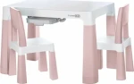 FreeON Plastový stolík so stoličkami Neo biela/ružová / od 3 do 9 rokov (149507)