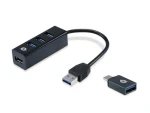 Conceptronic Hubbies USB hub čierna / 4X USB-A 3.0 (HUBBIES04B)