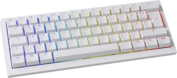 Ducky Ducky One X Mini Wireless Gaming Tastatur, induktiv, Hot Swap, RGB - Ducky Inductive Switch, ISO (DE), weiß