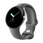 Google Pixel Watch LTE 41mm strieborná, antracitový remienok / Chytré hodinky / 1.2 "AMOLED / 5ATM / LTE (GA04307-GB)