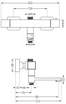 MEXEN/S - Carl sprchový stĺp vrátane sprchovej termostatickej batérie Cube, čierna 77910240-70