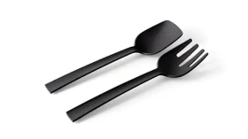 BLIMPLUS Príbor na servírovanie šalátu Paestum Carbon Black / 29 cm / bez BPA / umývačka (PS003-000001-010)