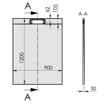 POLYSAN - KAZUKO sprchová vanička z liateho mramoru, 120x90 cm 40340
