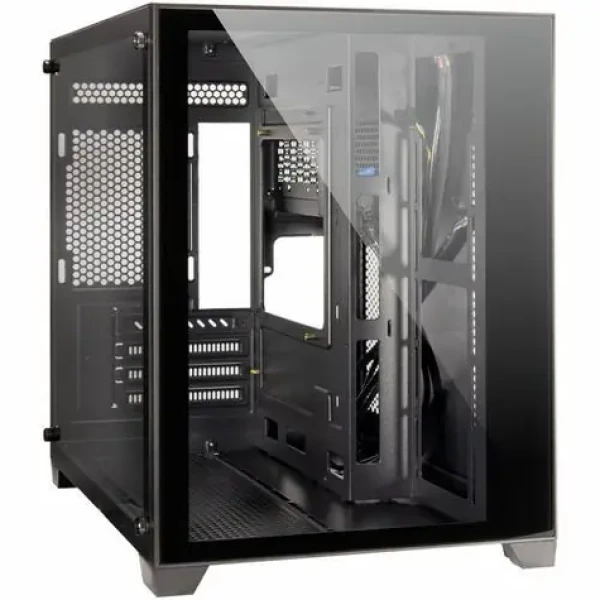 Inter-tech C-501 Aspect čierna / Skriňa / Midi-Tower / micro ATX, Mini-ITX / bez zdroja (88881361)