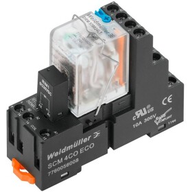 Weidmüller DRMKIT 24VDC 4CO LD/PB reléový modul, 24 V/DC, 5 A, 4 prepínacie, 10 ks; 1542510000