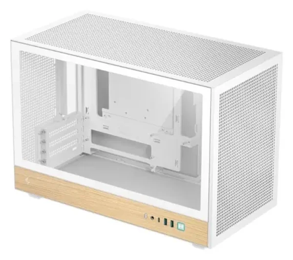DEEPCOOL CH260 WOOD WH / Skriňa / Mini-ITX/M-ATX / Tvrdené sklo / USB-C (R-CH260-WHNWM0-G-1)