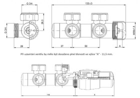 HOPA - TERM-SET, stredový ventil (Z4) - Farba - Zlatá lesklá, Variant - Ľavá RDTERMSETLZG