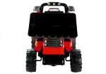 Mamido Detský elektrický traktor Power s radlicou červený