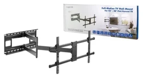 LogiLink nástenný držiak TV 43-80" čierna / Držiak TV / VESA do 819x410 / náklon a výkyv / do 50 kg (BP0138)