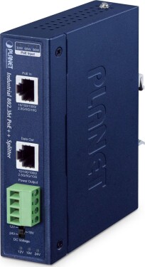 Planet PLANET IP30 Industrial Single-Port 10Gbps 802.3bt PoE++ Splitter 24 V