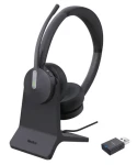 Yealink WH64 Hybrid Dual Teams čierna / Slúchadlá / mikrofón / DECT Bluetooth 5.2 / Na uši / nabíjací stojan (1208697)