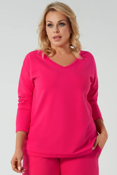 Talianska móda Madri long farba:fuchsiová 2XL