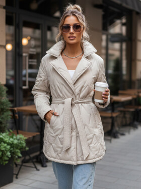 Dámska prechodná bunda TY5587 krémová - FashionStreet XXL