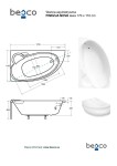 BESCO - Asymetrická vaňa FINEZJA NOVA - Nožičky k vani - Bez nožičiek, Rozmer vane - 170 × 110 cm, Spôsob prevedenia - Ľavé VANFINN170L