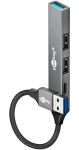 Goobay 74458 svetlo šedá / USB hub / 4 porty / USB-C a USB-A / 5 Gb/s (74458)