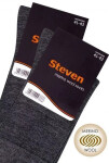 Dámske a pánske ponožky Wool natural line art.130 - Steven 38/40 černá