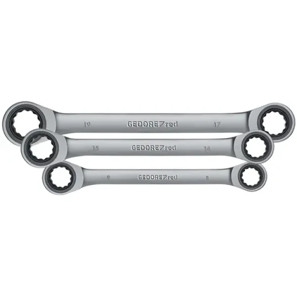Gedore RED R07405006 / Sada obojstranných očkových račňových kľúčov / 8-19 mm / 6 ks (3300898)