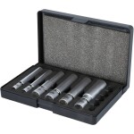 KS Tools 500.7325 1/4" + 3/8" špeciálna súprava žhaviacich a zapaľovacích sviečok s kĺbom, 11 ks; 500.7325