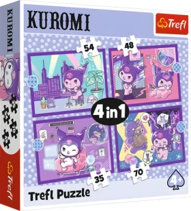 Trefl Puzzle Deň s Kuromi 4v1