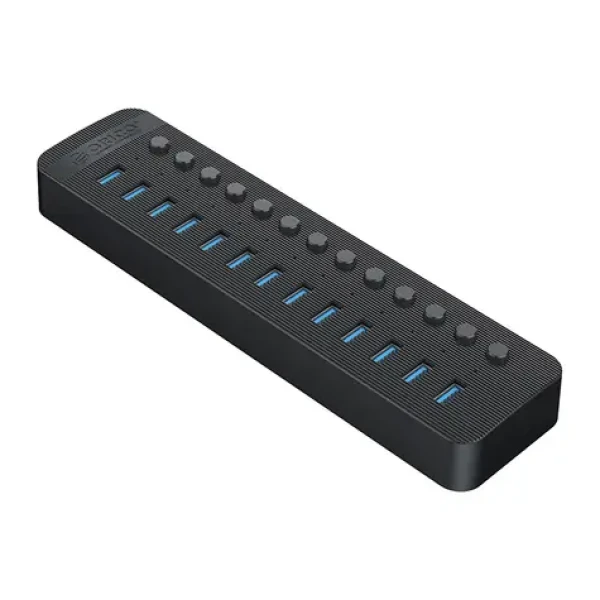 Orico CT2U3-13AB USB HUB s vypínačmi čierna / 13x USB-A 3.0 / kábel USB-A - USB-B 1m
