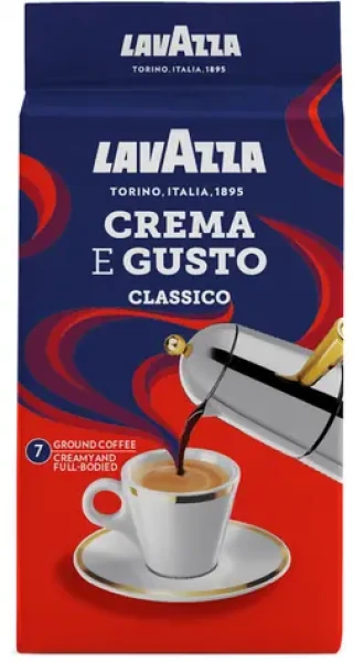 Lavazza Crema e Gusto 250 g / Mletá káva / 30% Arabica 70% Robusta / Vákuové balenie / dopredaj (8000070139107)