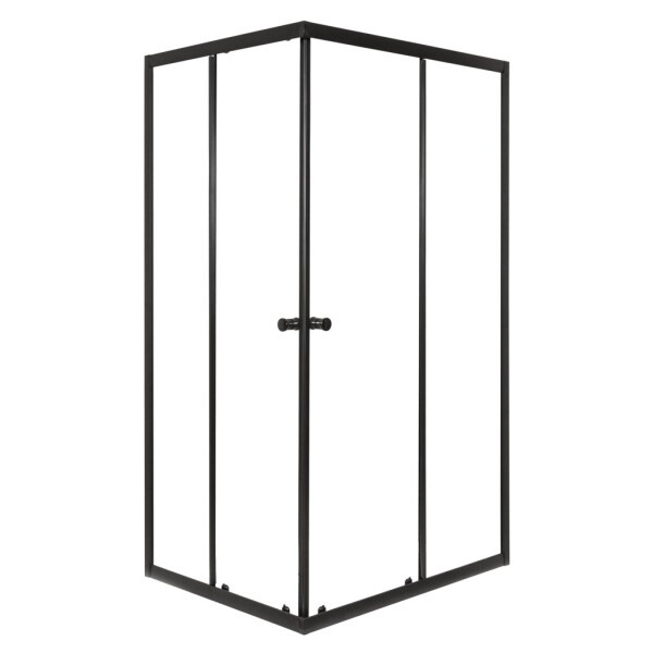 KERRA - Sprchovací kút Olga čierna SQ 90x80 (bez vaničky) 5907548125897