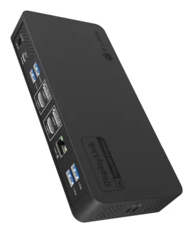Icy Box Heart Dock 2255 čierna / Dokovacia stanica / USB-C / 2x HDMI / 2x DP / RJ-45 / 96 W PD (61217)