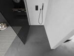 MEXEN/S - Kioto L Sprchová zástena WALK-IN 70 x 200, grafit, čierna 800-070-103-70-40