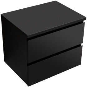 CERANO - Kúpeľňová skrinka Carole + doska pod umývadlo Navira Pro - 36 mm - čierna matná - 70x51,6x46 CER-668297