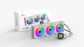 FSP AD36-W biela / AIO vodný chladič CPU / 360 mm / 3x 120 mm ARGB / 2000 RPM / Intel + AMD (POO0000042)