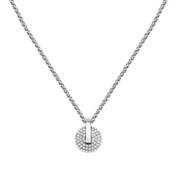 Trussardi Trblietavý oceľový náhrdelník pre ženy T-Round TJAYF06