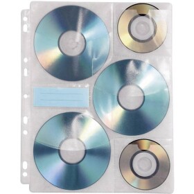 Hama 6-násobná obal zakladače na CD / DVD 6 CD / DVD / Blu-ray plast transparentná biela 10 ks (š x v x h) 238 x 1 x 295 mm 49835; 49835