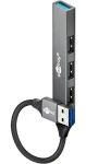 Goobay 74456 svetlo šedá / USB hub / 4 porty USB-A / 5 Gb/s (74456)