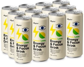 Vilgain Energy & Focus Drink – 12× citrón a limetka 330 ml