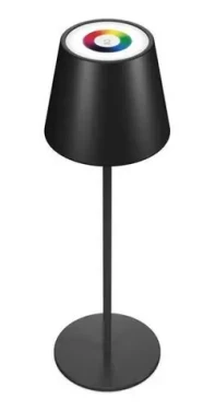 RealPower LED TableLight 360 čierna / Stolná LED lampa / RGB / Stmievateľná / Akumulátor 1800 mAh / IP44 (458431)
