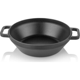 Litinová panvica Wok čierna - Silver - Silver